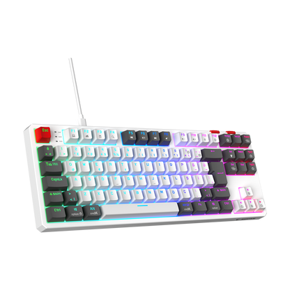 Yoru TKL RGB Red Switch Mechanical Gaming Keyboard-White/Gray