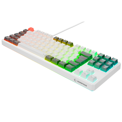 Yoru TKL RGB Red Switch Mekanik Oyuncu Klavyesi-Beyaz/Gri