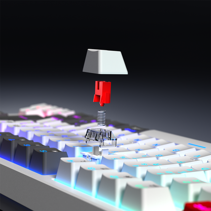 Yoru TKL RGB Red Switch Mechanical Gaming Keyboard-White/Gray