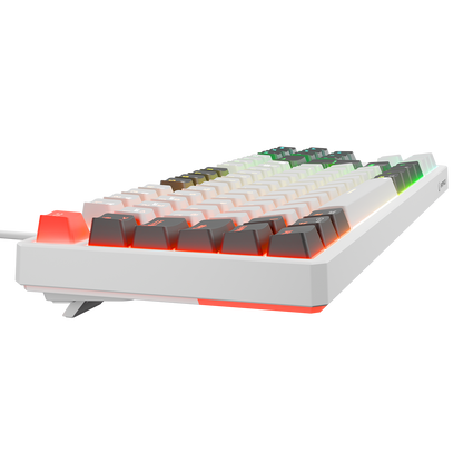 Yoru TKL RGB Red Switch Mekanik Oyuncu Klavyesi-Beyaz/Gri