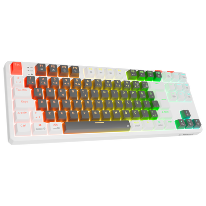 Yoru TKL RGB Outemu Red Switch Mekanik Oyuncu Klavyesi- Gri/Beyaz