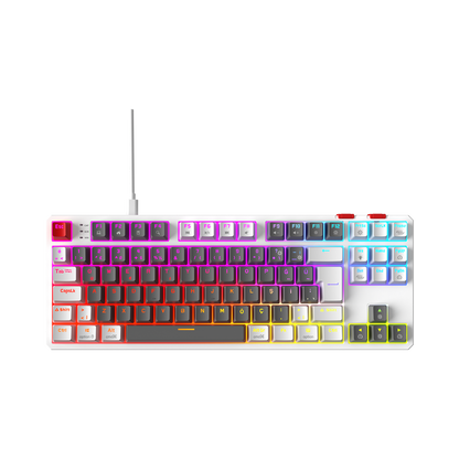 Yoru TKL RGB Outemu Red Switch Mekanik Oyuncu Klavyesi- Gri/Beyaz
