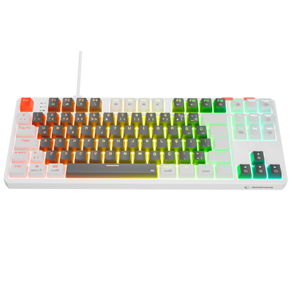 Yoru TKL RGB Outemu Red Switch Mekanik Oyuncu Klavyesi- Gri/Beyaz