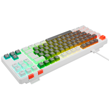 Yoru TKL RGB Outemu Red Switch Mekanik Oyuncu Klavyesi- Gri/Beyaz