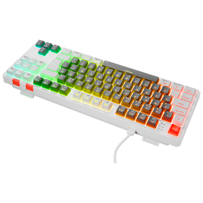Yoru TKL RGB Outemu Red Switch Mekanik Oyuncu Klavyesi- Gri/Beyaz