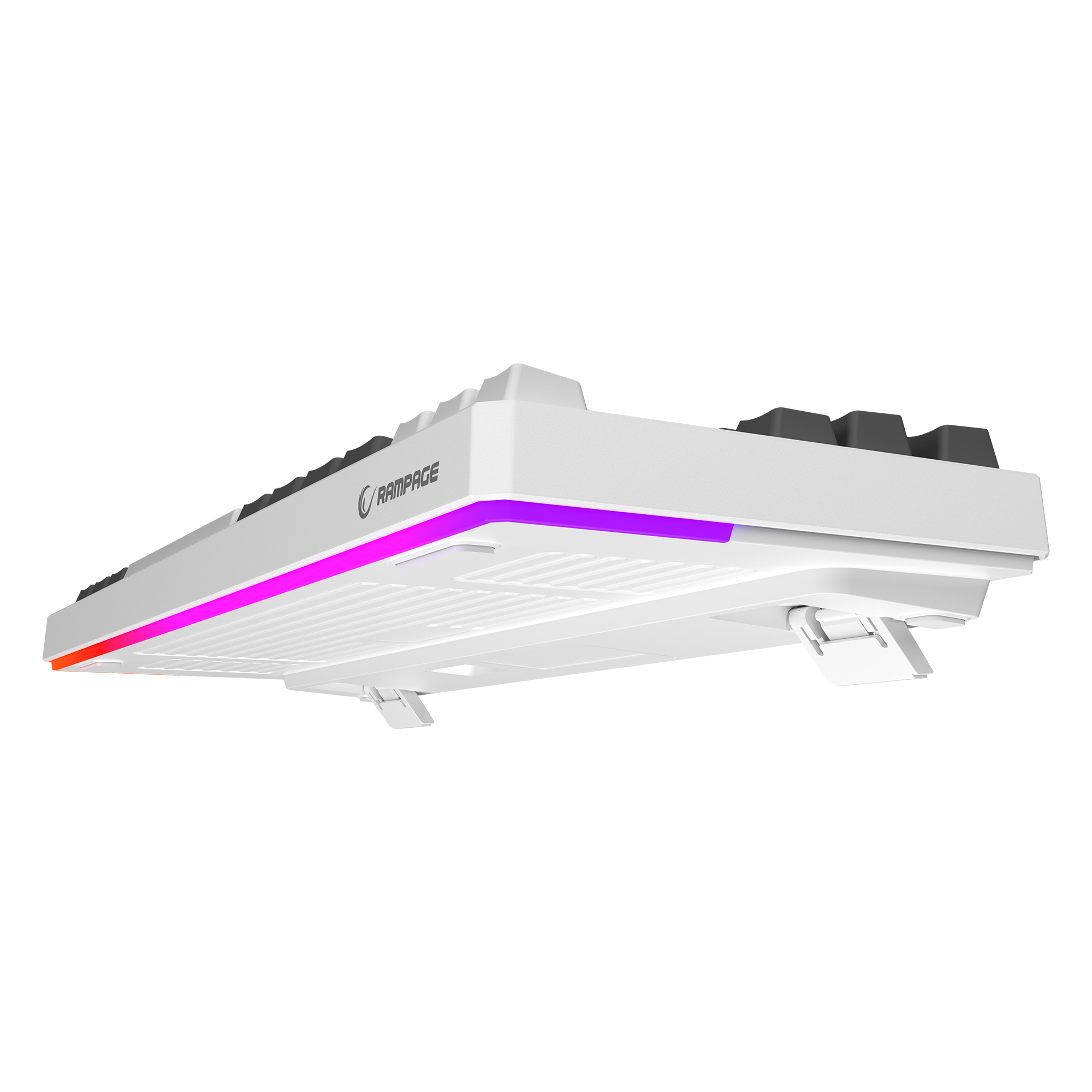 Yoru TKL Pro RGB Outemu Red Switch Mekanik Kablosuz Oyuncu Klavyesi-Beyaz/Gri