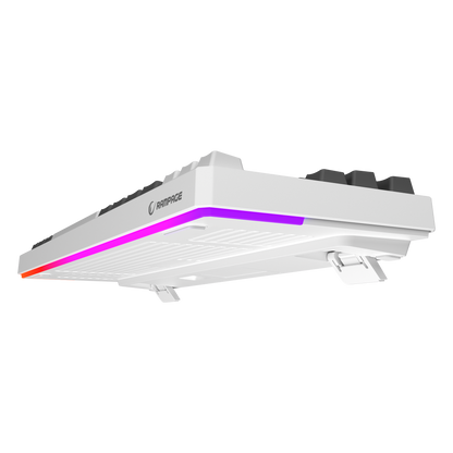 Yoru TKL Pro RGB Outemu Red Switch Mekanik Kablosuz Oyuncu Klavyesi-Beyaz/Gri