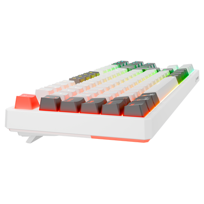 Yoru TKL Pro RGB Outemu Red Switch Mekanik Kablosuz Oyuncu Klavyesi-Beyaz/Gri