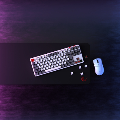 Yoru TKL Pro RGB Outemu Red Switch Mekanik Kablosuz Oyuncu Klavyesi-Beyaz/Gri