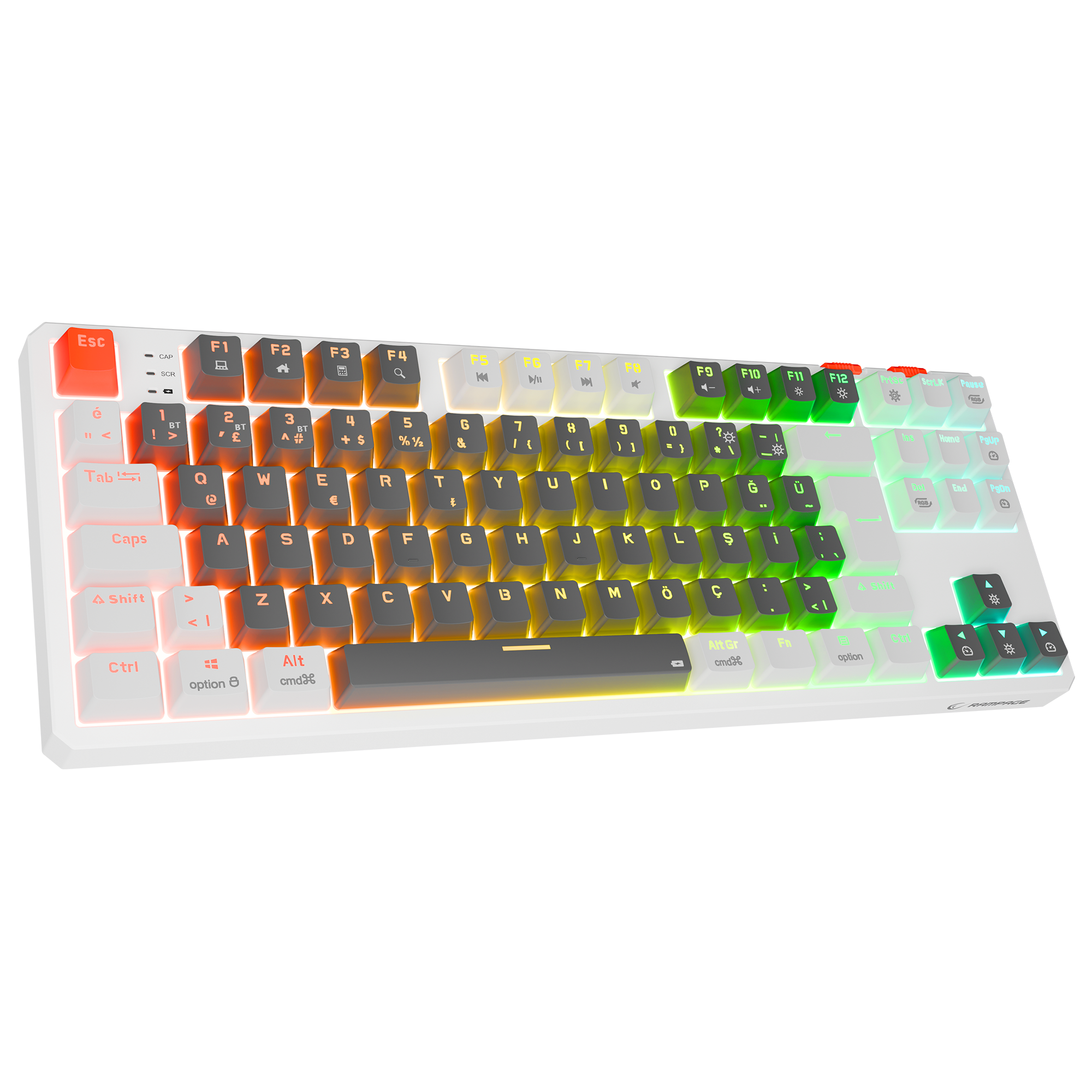 Yoru TKL Pro RGB Outemu Red Switch Mechanical Wireless Gaming Keyboard - Gray/White