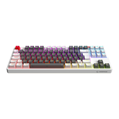 YORU TKL PRO - RGB Red Switch Mekanik Kablosuz Oyuncu Klavyesi-Gri/Beyaz