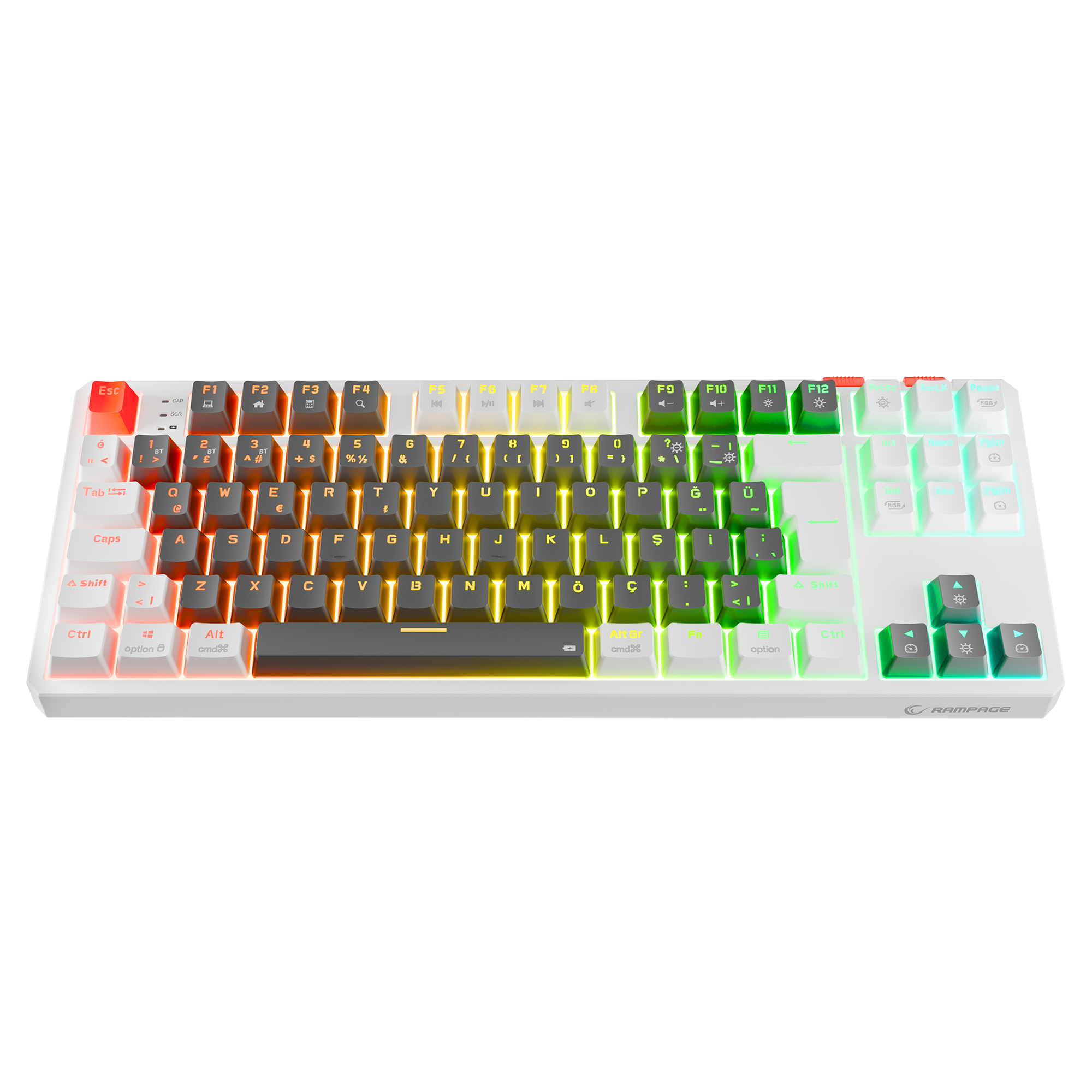 Yoru TKL Pro RGB Outemu Red Switch Mechanical Wireless Gaming Keyboard - Gray/White
