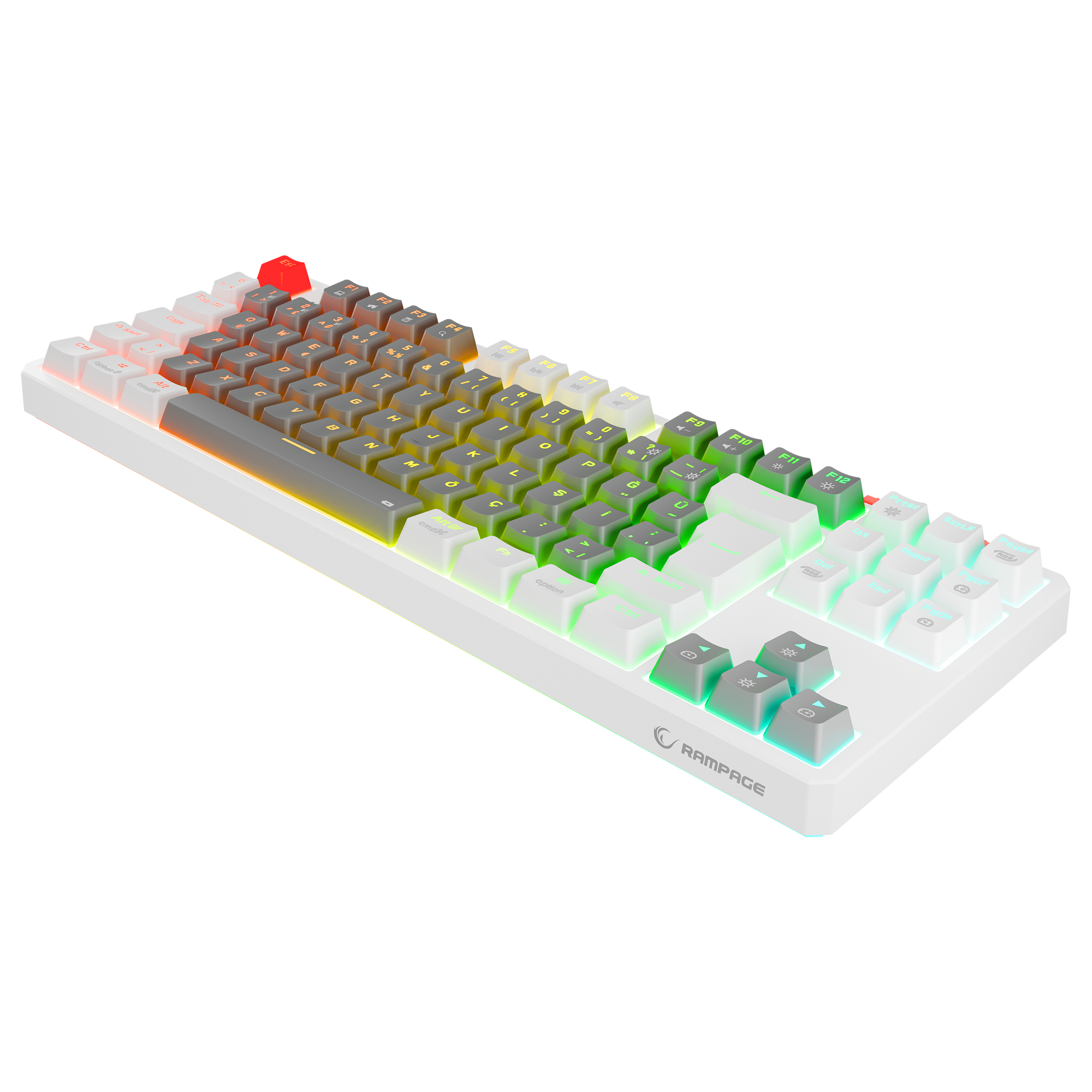 Yoru TKL Pro RGB Outemu Red Switch Mechanical Wireless Gaming Keyboard - Gray/White
