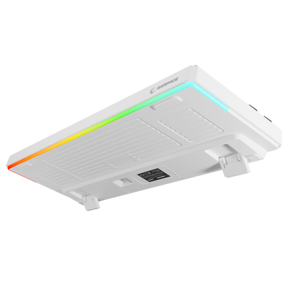 RGB Red Switch Mekanik Kablosuz Oyuncu Klavyesi-Gri/Beyaz