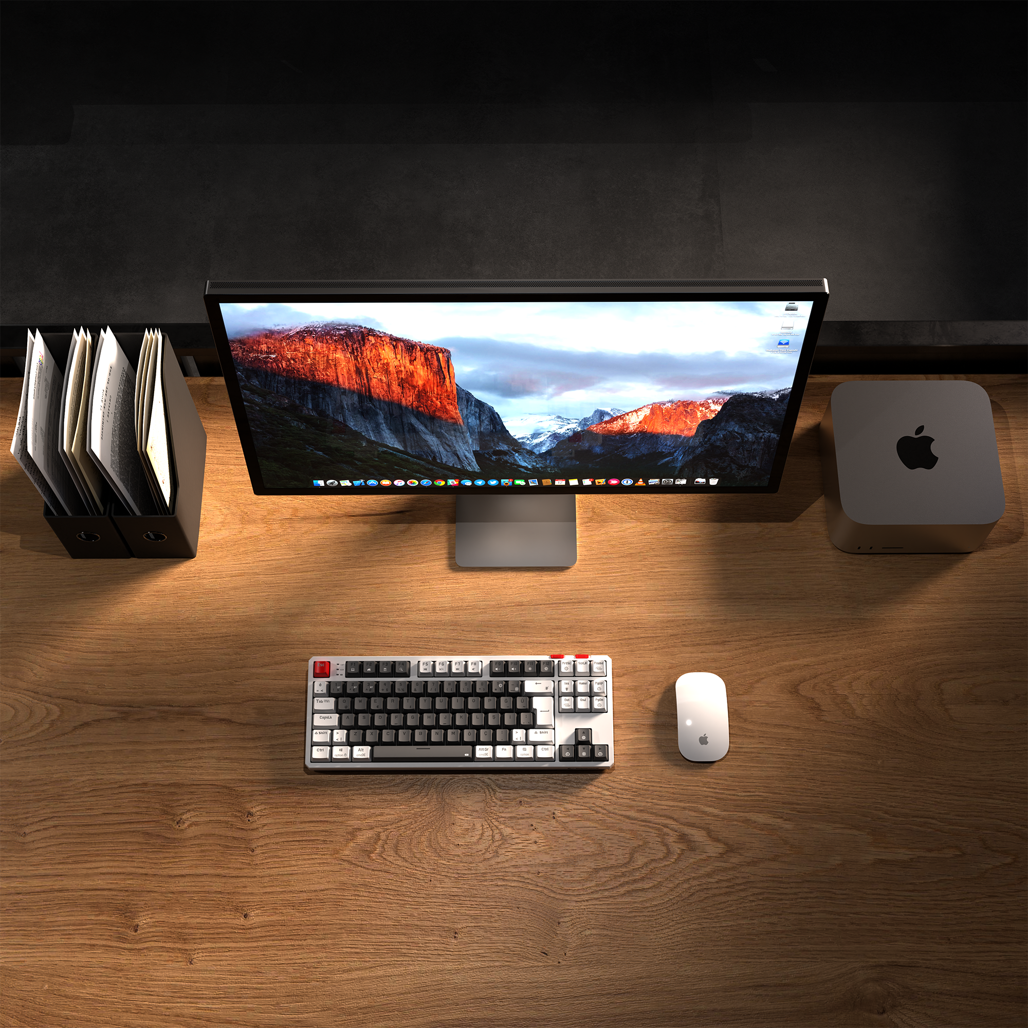 YORU TKL PRO - RGB Red Switch Mekanik Kablosuz Oyuncu Klavyesi-Gri/Beyaz