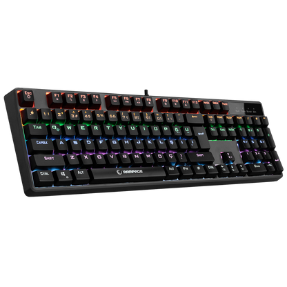 KB-R18 Myth Siyah USB Gökkuşağı Aydınlatmalı Q Mekanik Gaming Klavye - Rampage