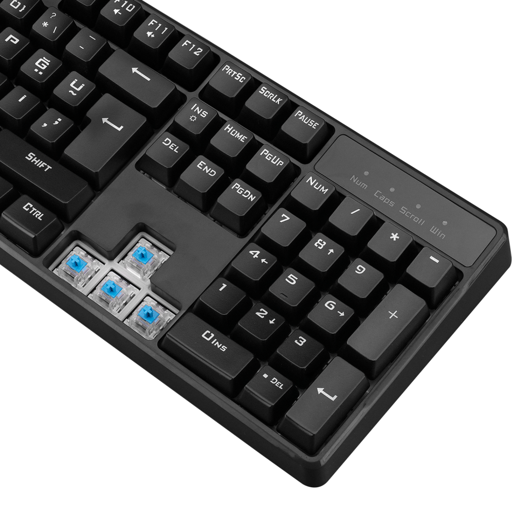 KB-R18 Myth Siyah USB Gökkuşağı Aydınlatmalı Q Mekanik Gaming Klavye - Rampage