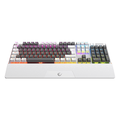 CARBON PRO - Red Switch Kablosuz Mekanik Oyuncu Klavyesi-Gri/Beyaz