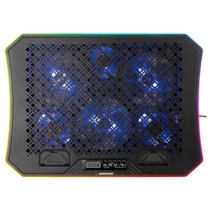 AD-RC34 METAFOR Siyah 6 Fanlı RGB Işıklı 10-19inç Notebook Soğutucu Stand - Rampage