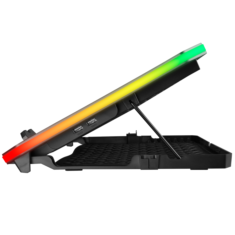 AD-RC34 METAFOR Siyah 6 Fanlı RGB Işıklı 10-19inç Notebook Soğutucu Stand - Rampage