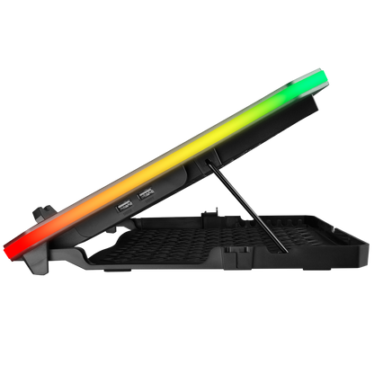 AD-RC34 METAFOR Siyah 6 Fanlı RGB Işıklı 10-19inç Notebook Soğutucu Stand - Rampage
