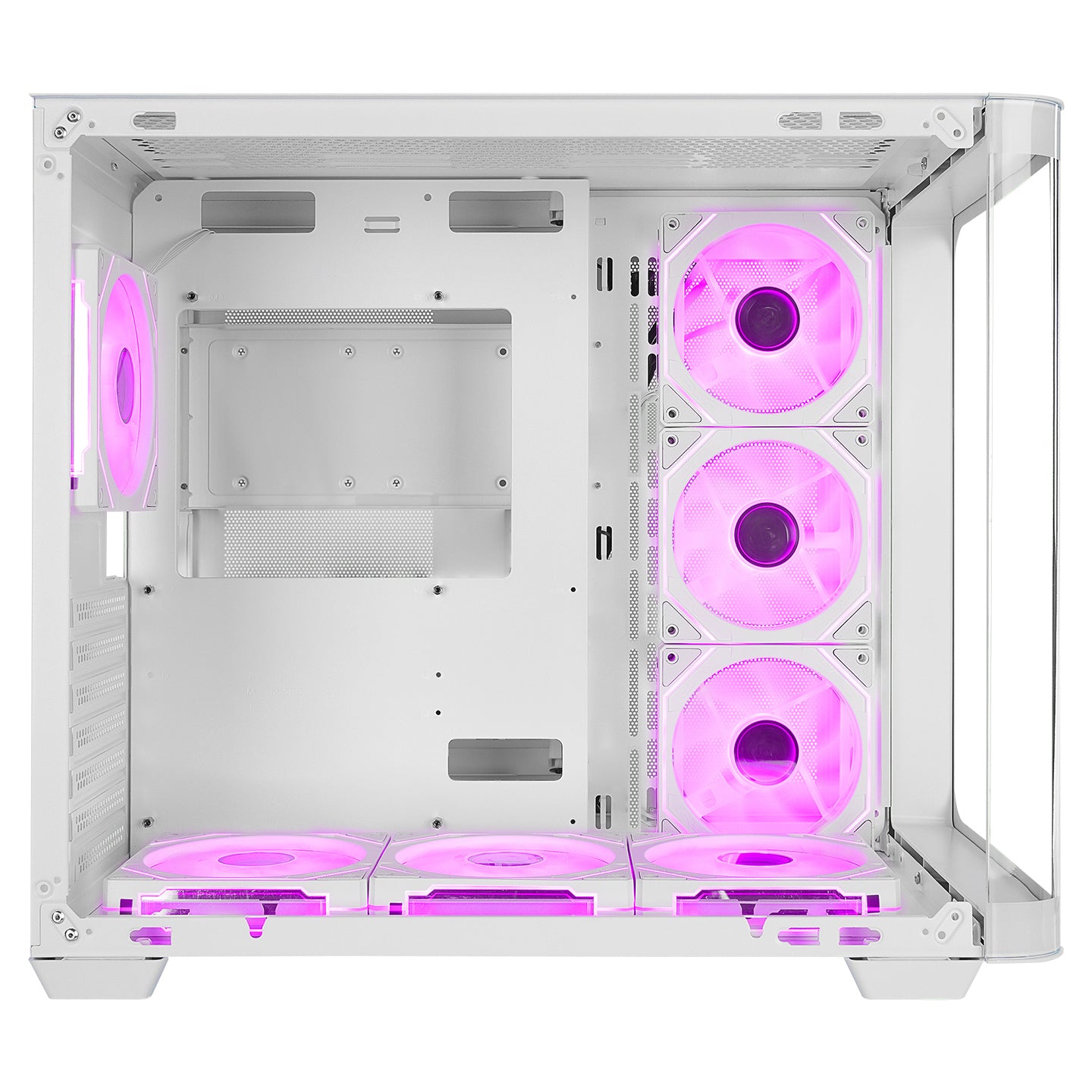 Loopy 7x12cm ARGB Fan Controlled ATX Mid-T Gaming Case-White