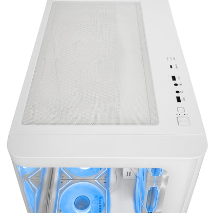 Loopy 7x12cm ARGB Fan Kumandalı Atx Mid-T Oyuncu Kasası-Beyaz