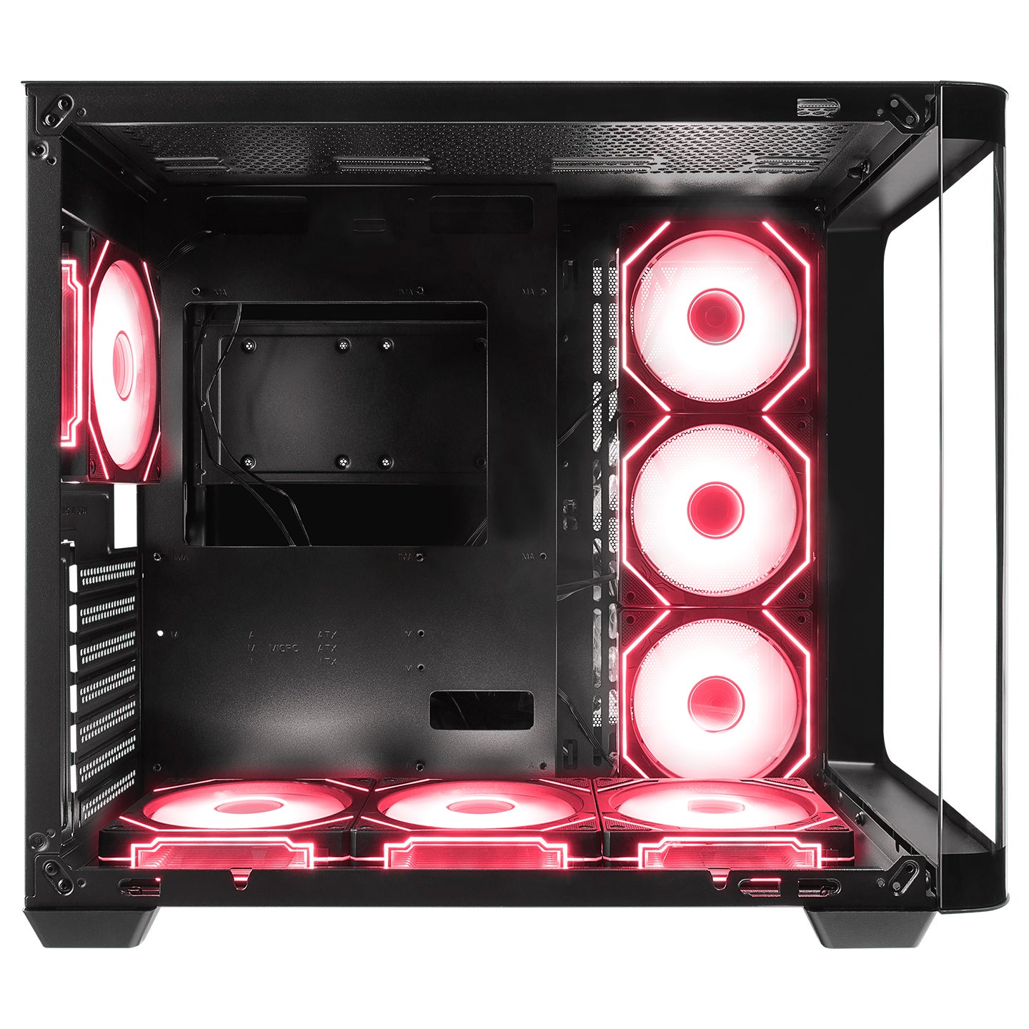 Loopy 7x12cm ARGB Fan Controlled ATX Mid-T Gaming Case-Black