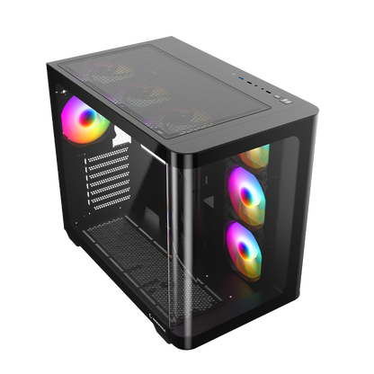 Loopy Plus 950W 80 Plus 7x12cm ARGB Fan Kumandalı Atx Mid-T Oyuncu Kasası-Siyah