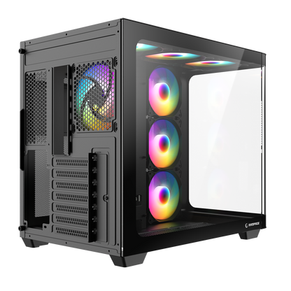 Loopy Plus 950W 80 Plus 7x12cm ARGB Fan Kumandalı Atx Mid-T Oyuncu Kasası-Siyah