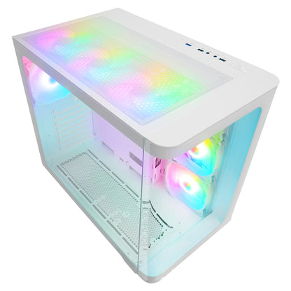 LOOPY PLUS Beyaz 950W 80 Plus Kumandalı ATX Mid-T Gaming Oyuncu Kasası - Rampage
