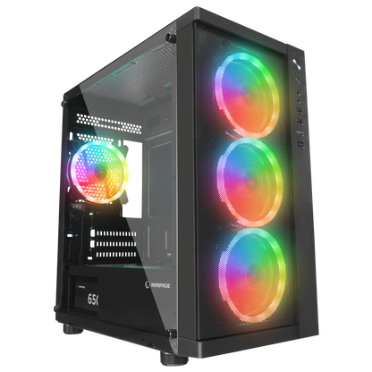Vega V2 650W 80 Plus Bronze M-ATX Tempered 4x12cm RGB Fan Gaming Case