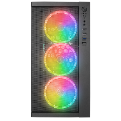 Vega V2 650W 80 Plus Bronze M-ATX Tempered 4x12cm RGB Fan Gaming Case