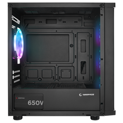 Vega V2 650W 80 Plus Bronze M-ATX Tempered 4x12cm RGB Fan Gaming Case