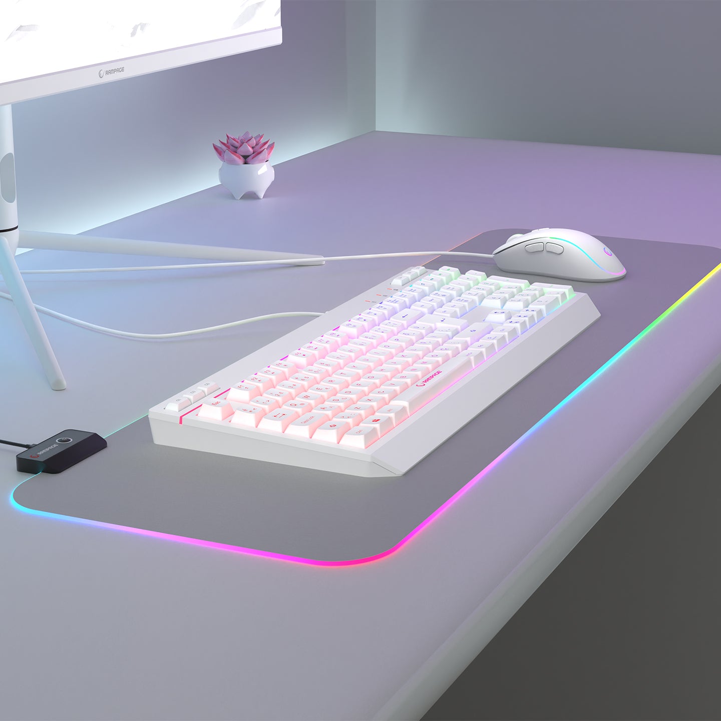 RGB Multimedia Oyuncu Klavye ve 12800 Dpi Mouse Set