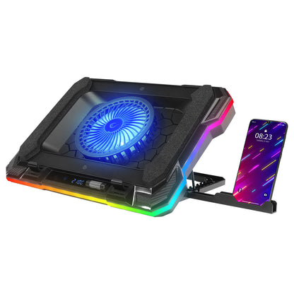 S49 Cyclone Siyah 14 -19 inç LED Ekranlı Notebook Soğutucu Stand - Rampage
