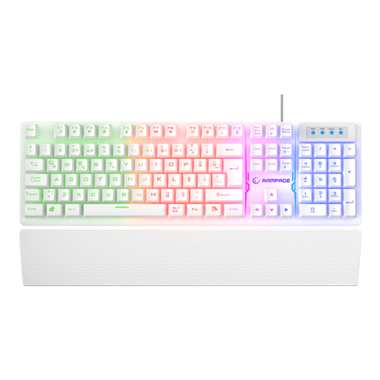Kb-Rx77 Runner Rainbow Wrist Rest Gaming Keyboard-White