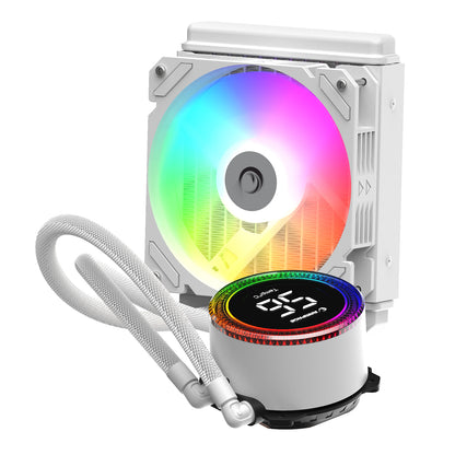 HELIOS C13 BeyazGöstergeli Intel LGA1700/AMD AM5 Sıvı Soğutmalı CPU Fan - Rampage