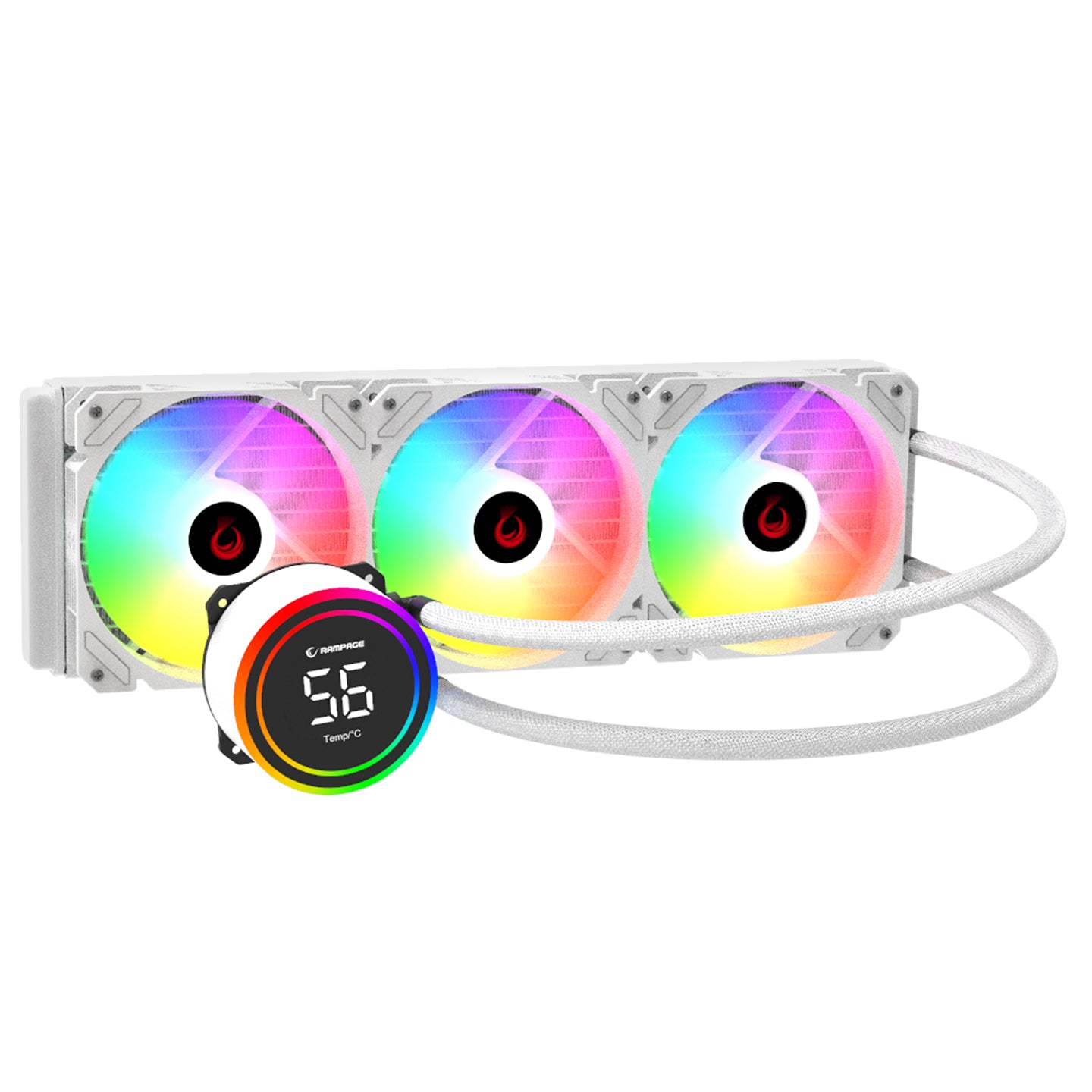 HELIOS C17 Beyaz Intel LGA1700/AMD AM5 360mm Sıvı Soğutmalı CPU Fan