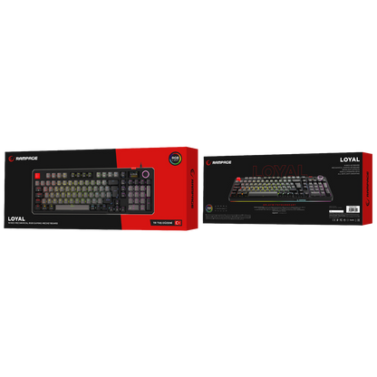 Loyal  Red Switch Hot Swap Mekanik Oyuncu Klavyesi-Gri/Siyah
