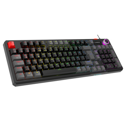 Loyal  Hot Swap RGB Red Switch Mekanik Oyuncu Klavyesi-Siyah/Gri