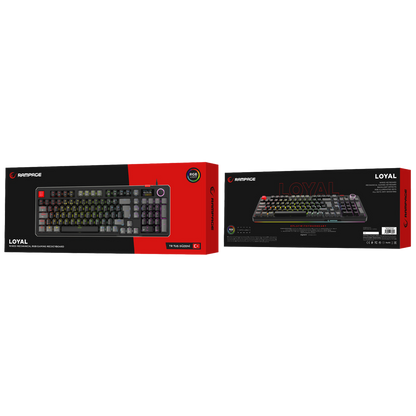 Loyal  Hot Swap RGB Red Switch Mekanik Oyuncu Klavyesi-Siyah/Gri