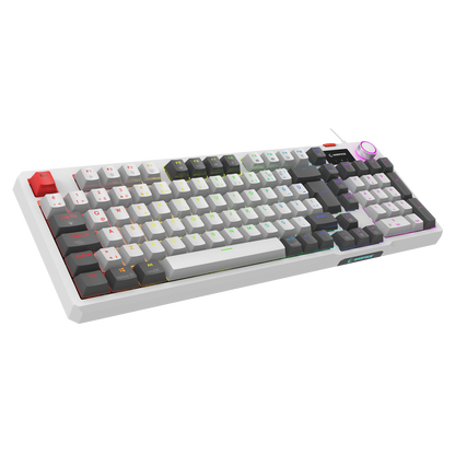 Loyal  Hot Swap RGB Red Switch Mekanik Oyuncu Klavyesi-Beyaz/Gri