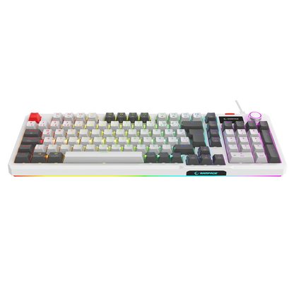 Loyal  Hot Swap RGB Red Switch Mekanik Oyuncu Klavyesi-Beyaz/Gri