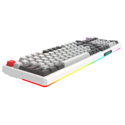 Loyal  Hot Swap RGB Red Switch Mekanik Oyuncu Klavyesi-Beyaz/Gri