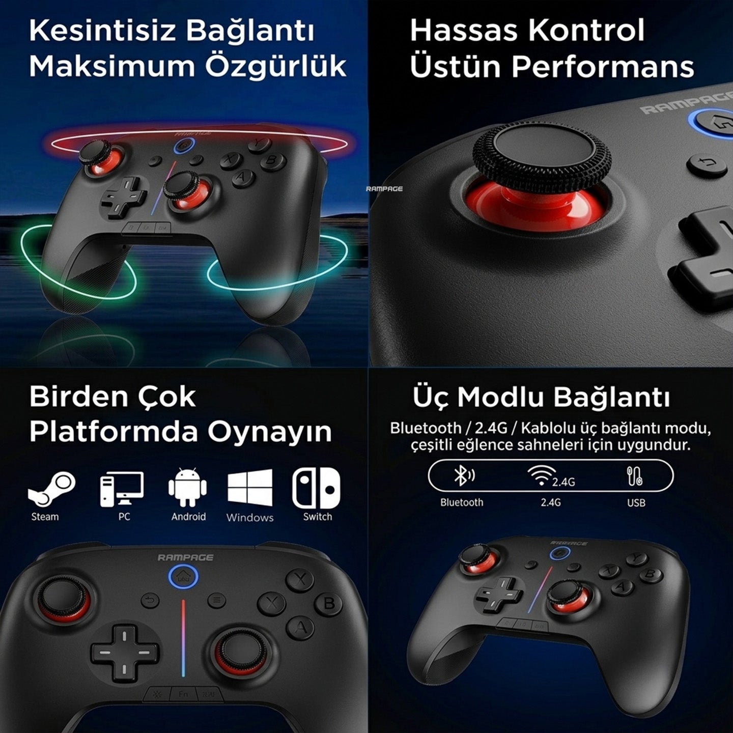 Kablosuz Oyun Kolu Gamepad