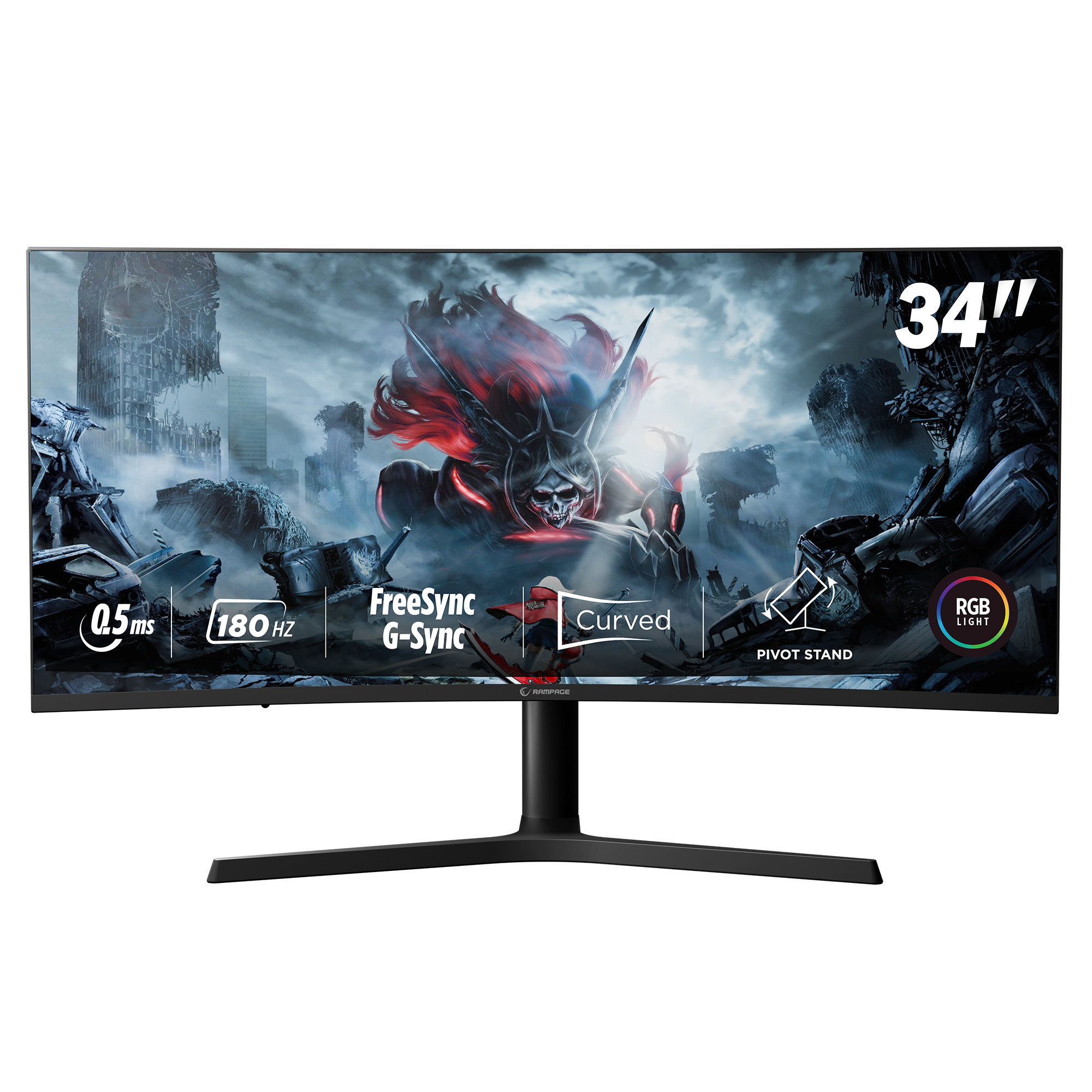 34'' 180Hz Fast VA HDR Freesync Pivot PC Curved Oyuncu Monitörü