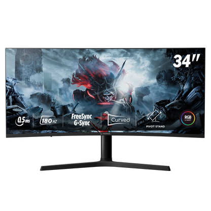 34'' 180Hz Fast VA HDR Freesync Pivot PC Curved Oyuncu Monitörü