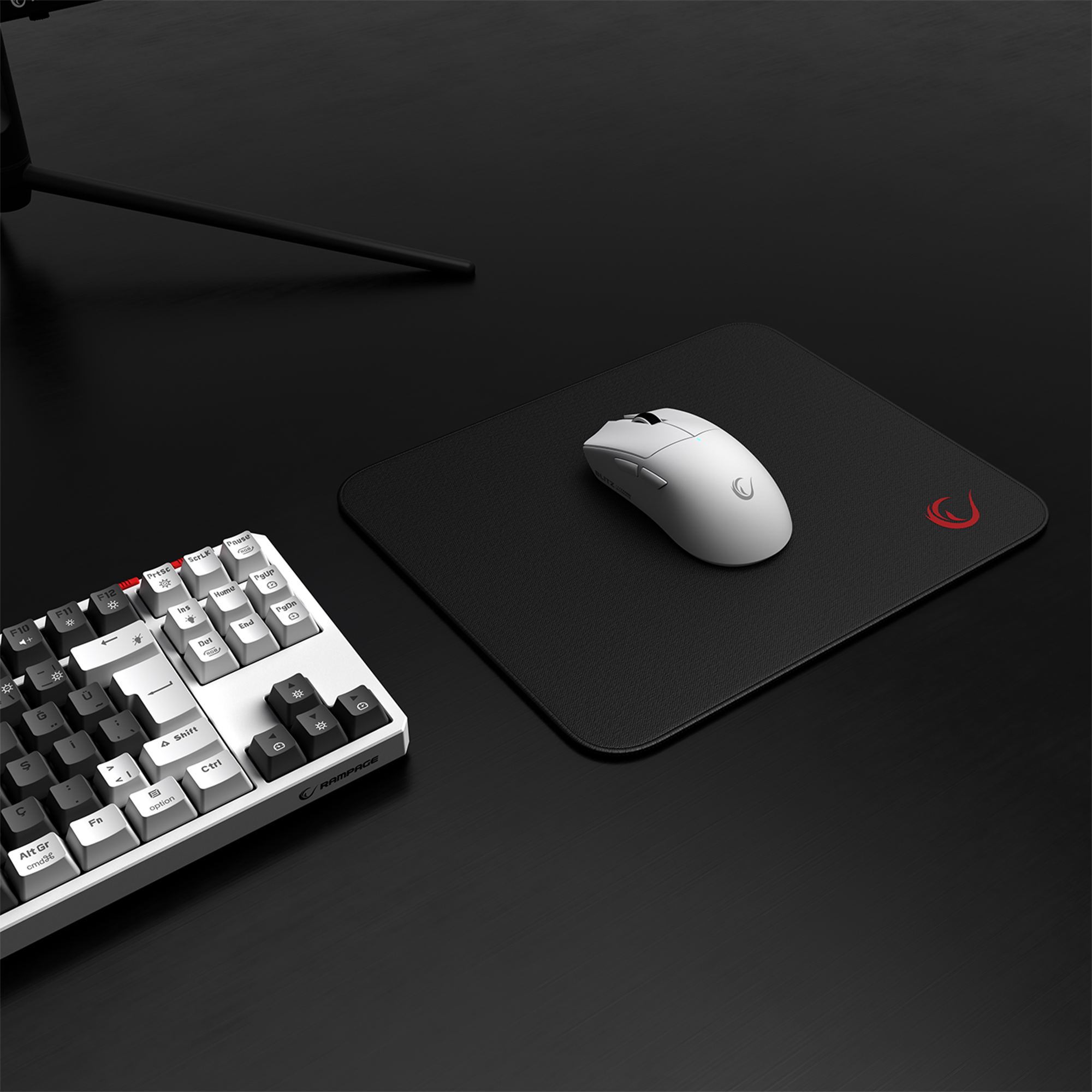 29x24 cm Dikişli Kumaş Oyuncu Mouse Pad-Siyah