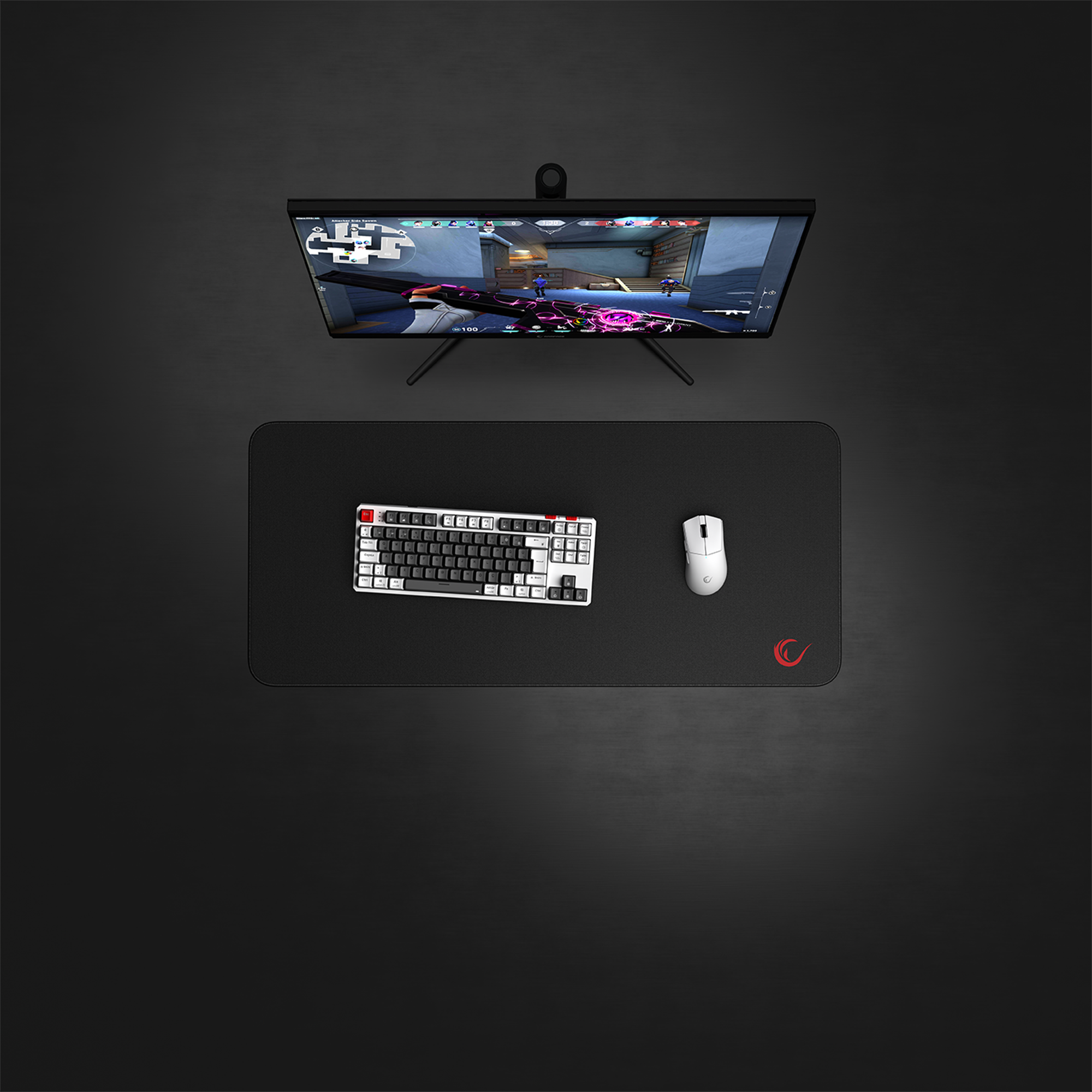 BLITZ XXL - 90x40 cm Dikişli Kumaş Oyuncu Mouse Pad-Siyah